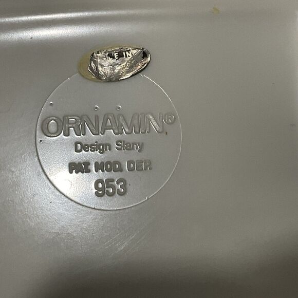 Vtg Ornamin Black White Serving Platter Tray Sections Charcuterie Heavy Melamine - Picture 5 of 5